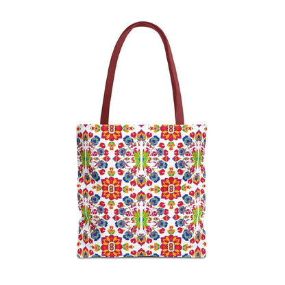 Tote Bag, (AOP), Libra, Zodiac v5, Flower Pattern