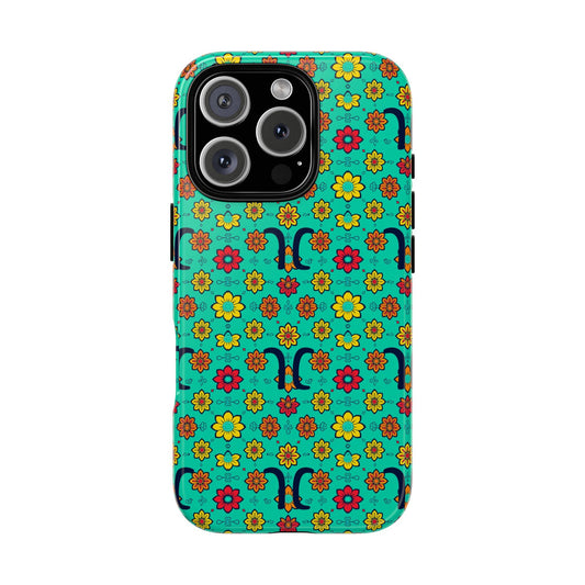 Tough Cases, Aquarius, Zodiac v2, Flower Pattern