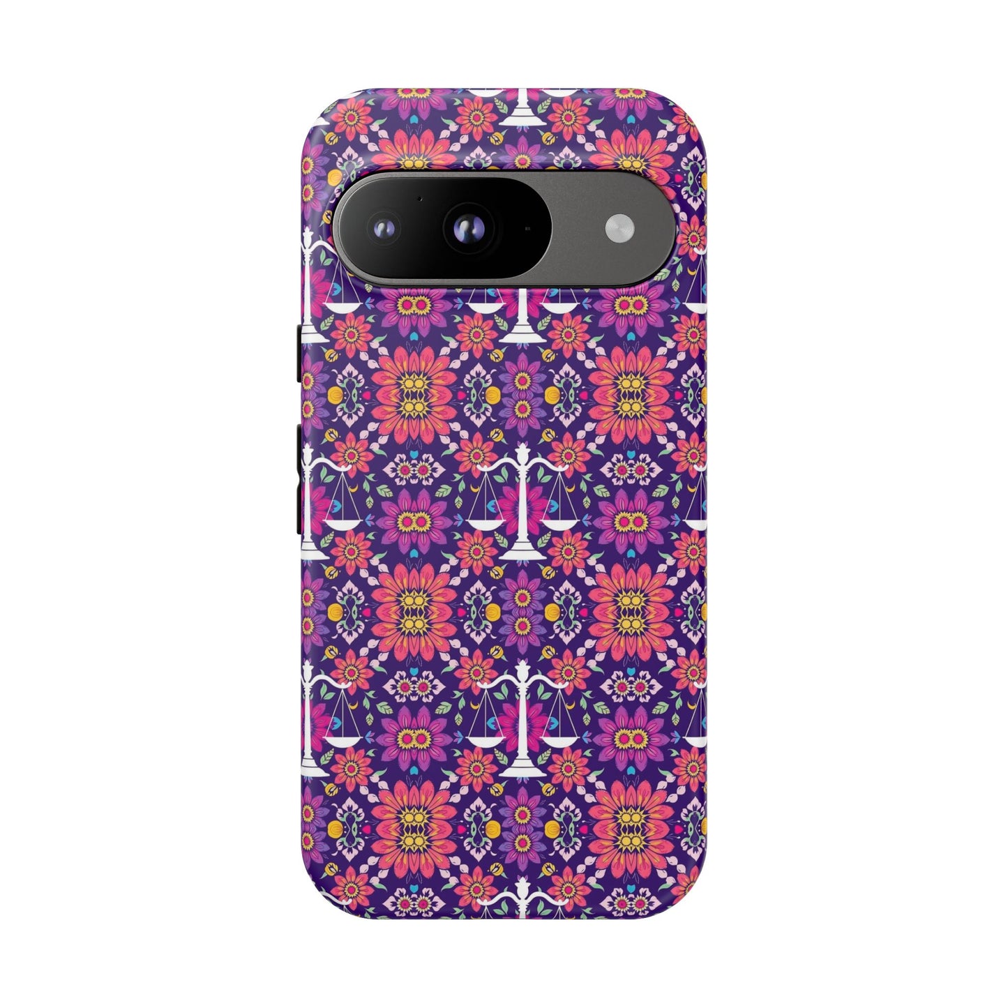 Tough Cases, Libra, Zodiac v4, Flower Pattern