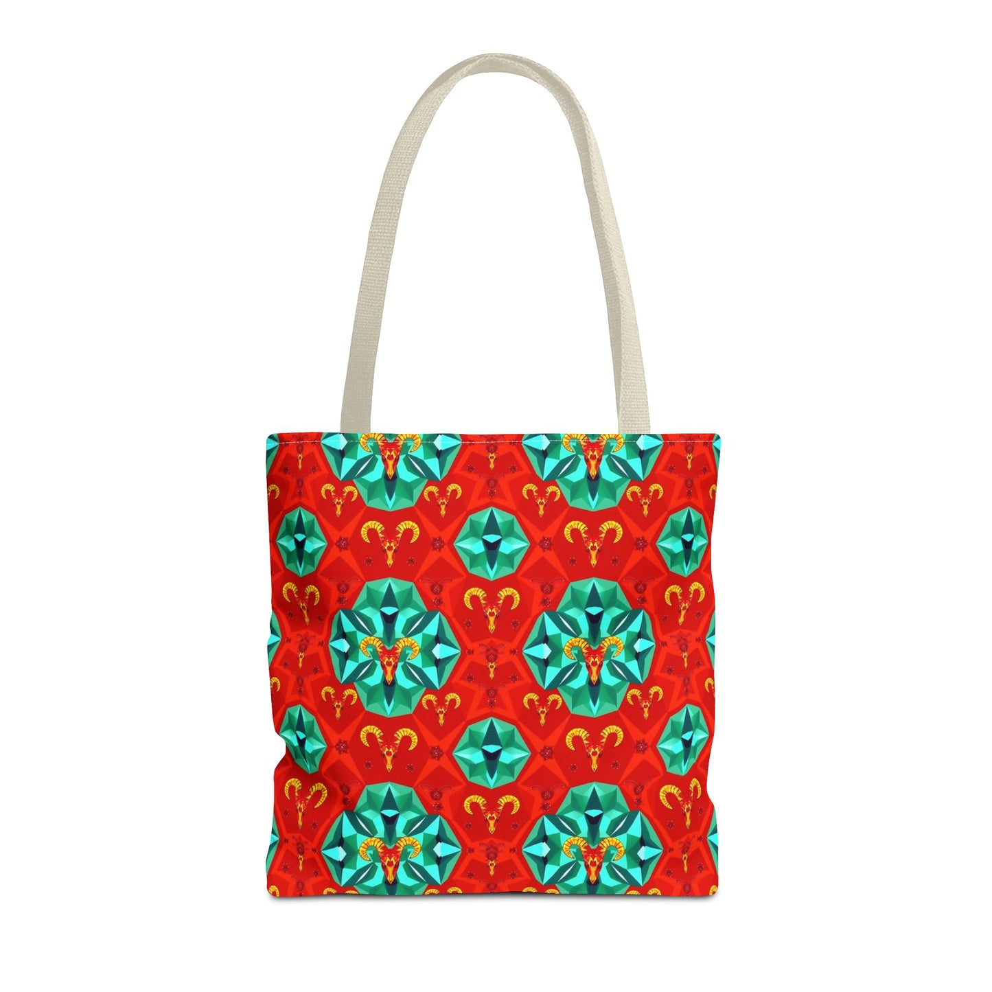 Tote Bag (AOP), Aries, Zodiac v1, Jewel Pattern