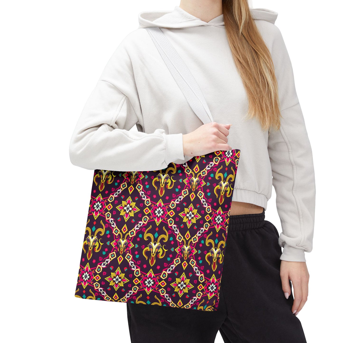 Tote Bag (AOP), Capricorn, Zodiac, Jewel Pattern