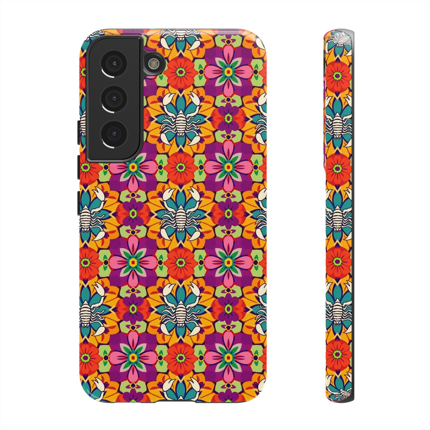 Tough Cases, Scorpio, Zodiac v3, Flower Pattern