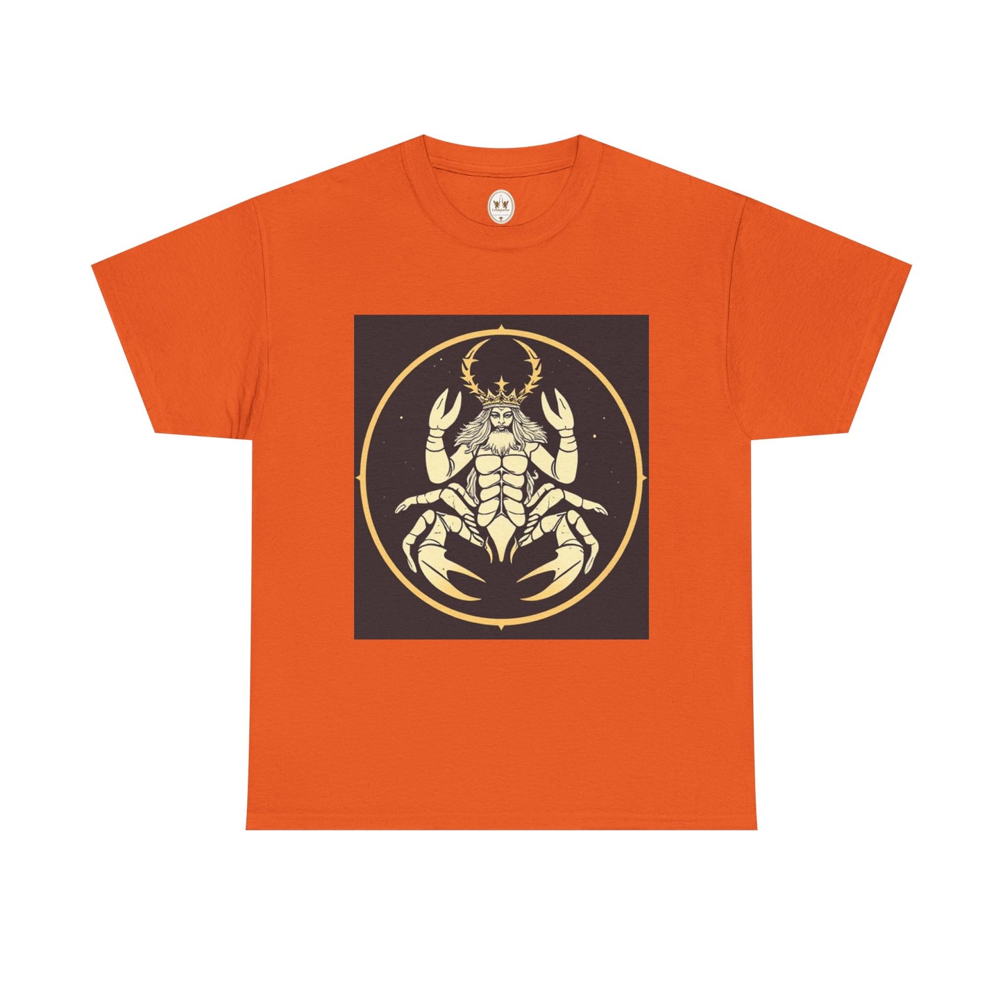 Unisex Heavy Cotton T-Shirt, Scorpio King, Print Art, Zodiac Design
