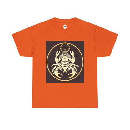 Unisex Heavy Cotton T-Shirt, Scorpio King, Print Art, Zodiac Design