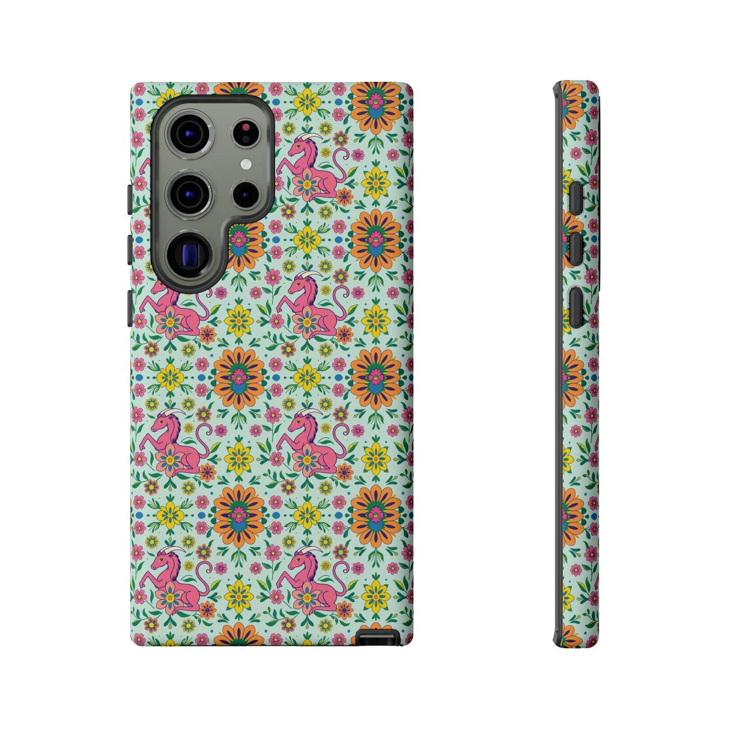 Tough Cases, Aquarius, Zodiac, Flower Pattern