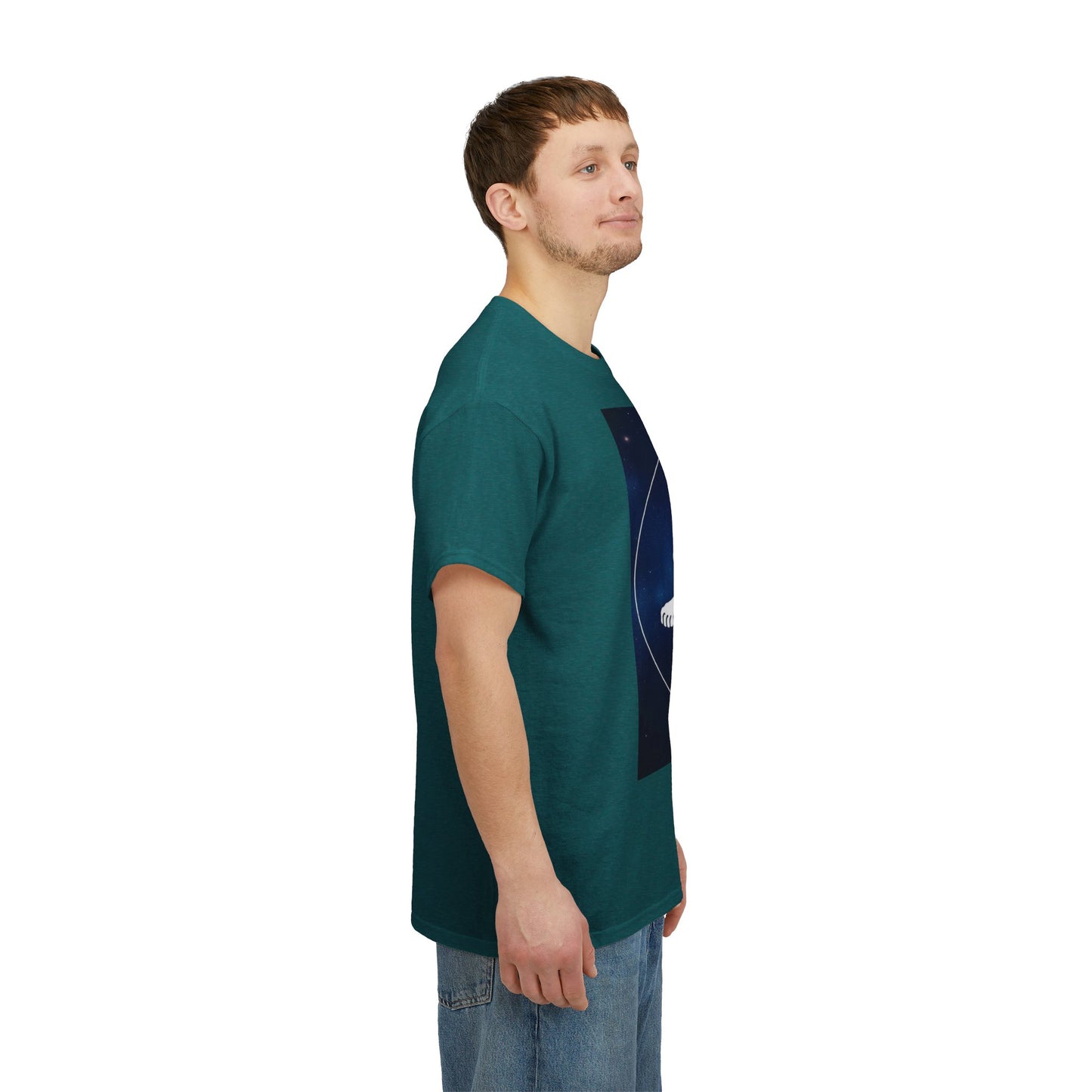 Unisex Heavy Cotton T-Shirt, Space Lion v1, Leo Zodiac Design
