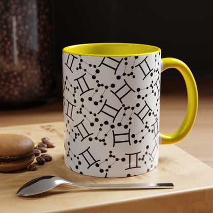 Accent Coffee Mug with the Gemini sign (11, 15oz)