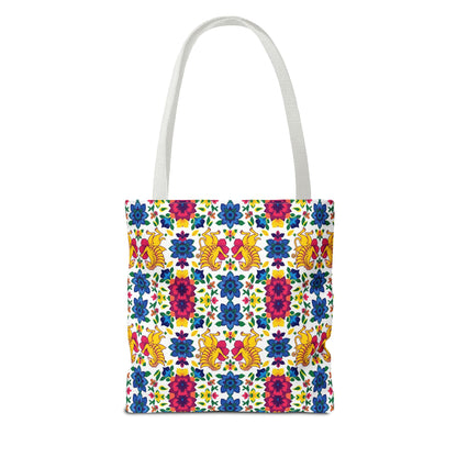 Tote Bag (AOP), Gemini, Zodiac, Flower Pattern