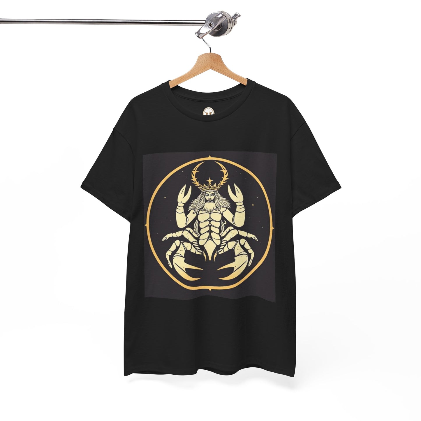 Unisex Heavy Cotton T-Shirt, Scorpio King, Print Art, Zodiac Design