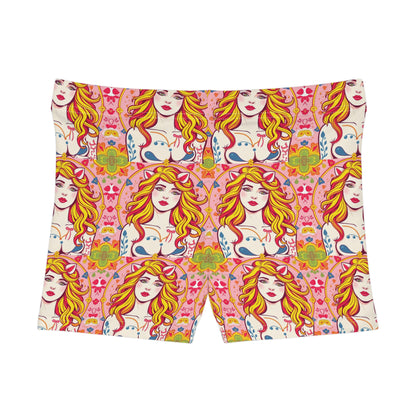 Women's Shorts, (AOP), Leo, Zodiac v3, Sexy Pattern