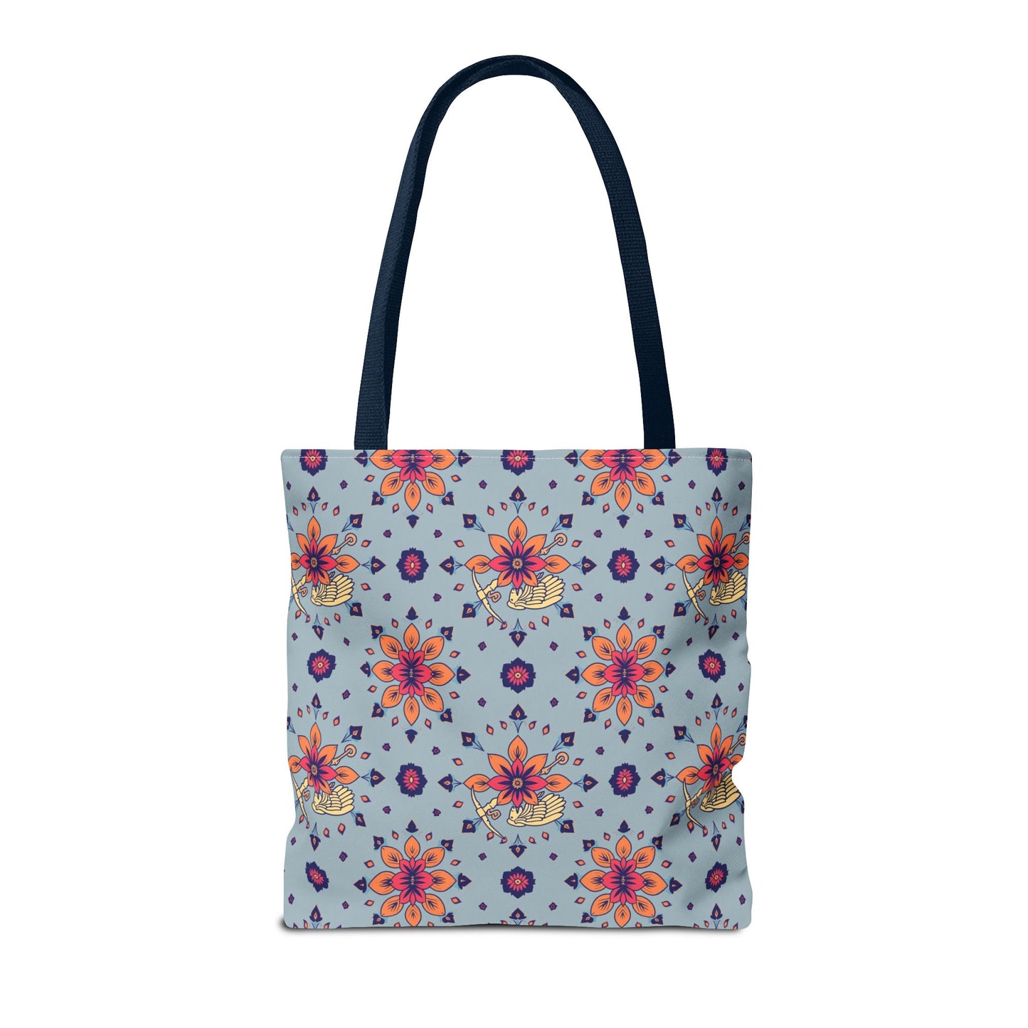 Tote Bag, (AOP), Sagittarius, Zodiac v1, Flower Pattern