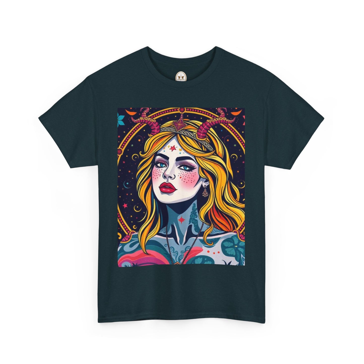 Unisex Heavy Cotton T-Shirt, Virgo, Zodiac v2, Sexy Art