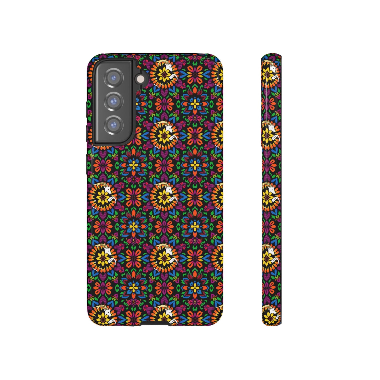 Tough Cases, Capricorn, Zodiac v2, Flower Pattern