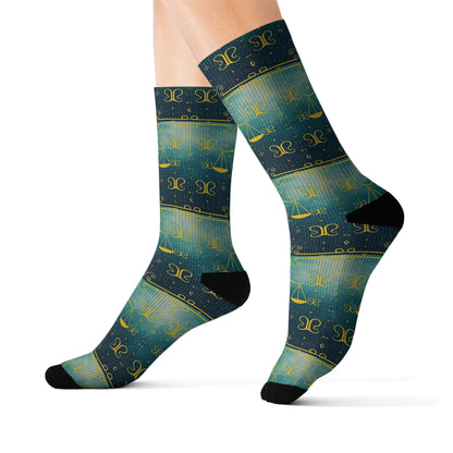 Sublimation Socks, Libra, Zodiac v1, Pattern