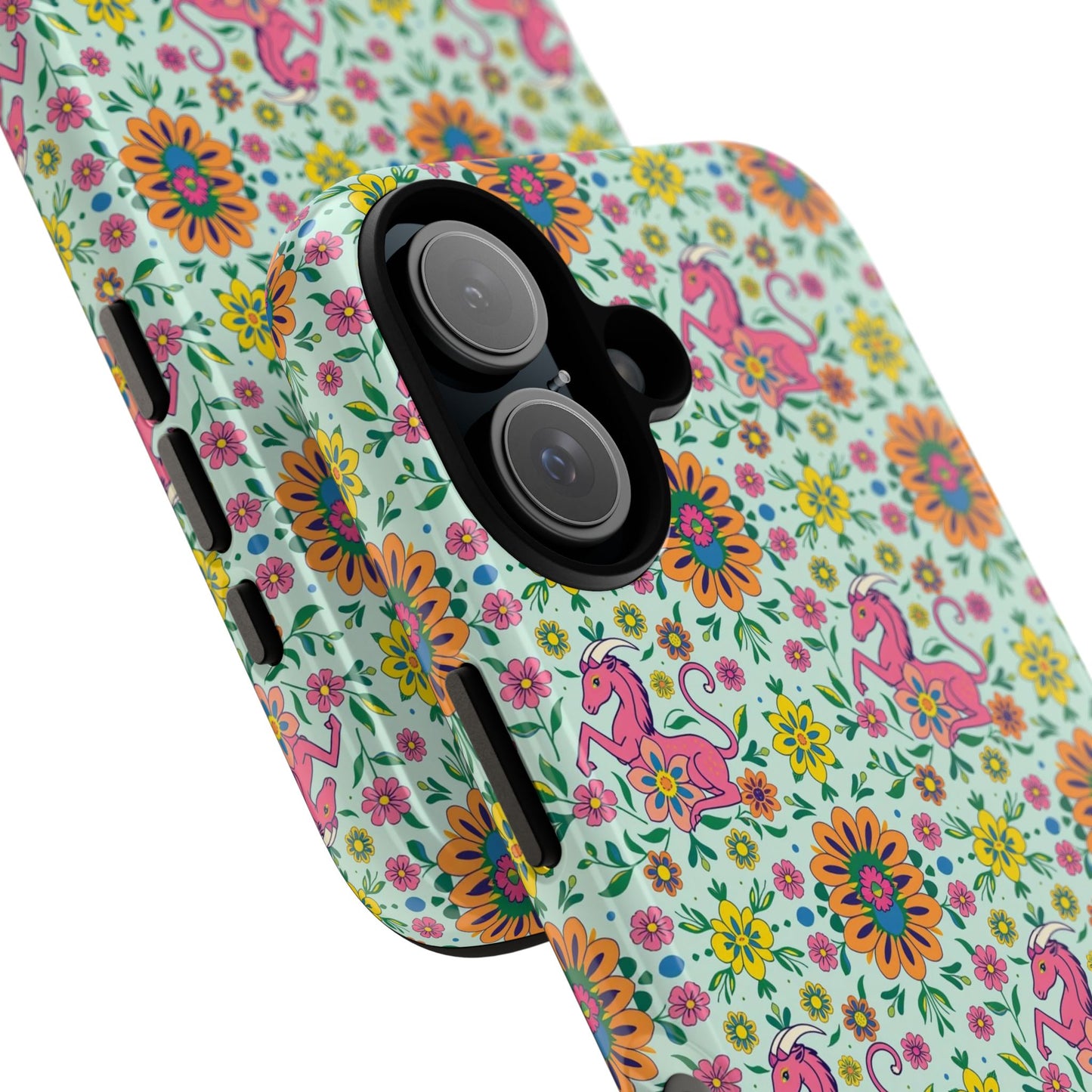 Tough Cases, Aquarius, Zodiac, Flower Pattern