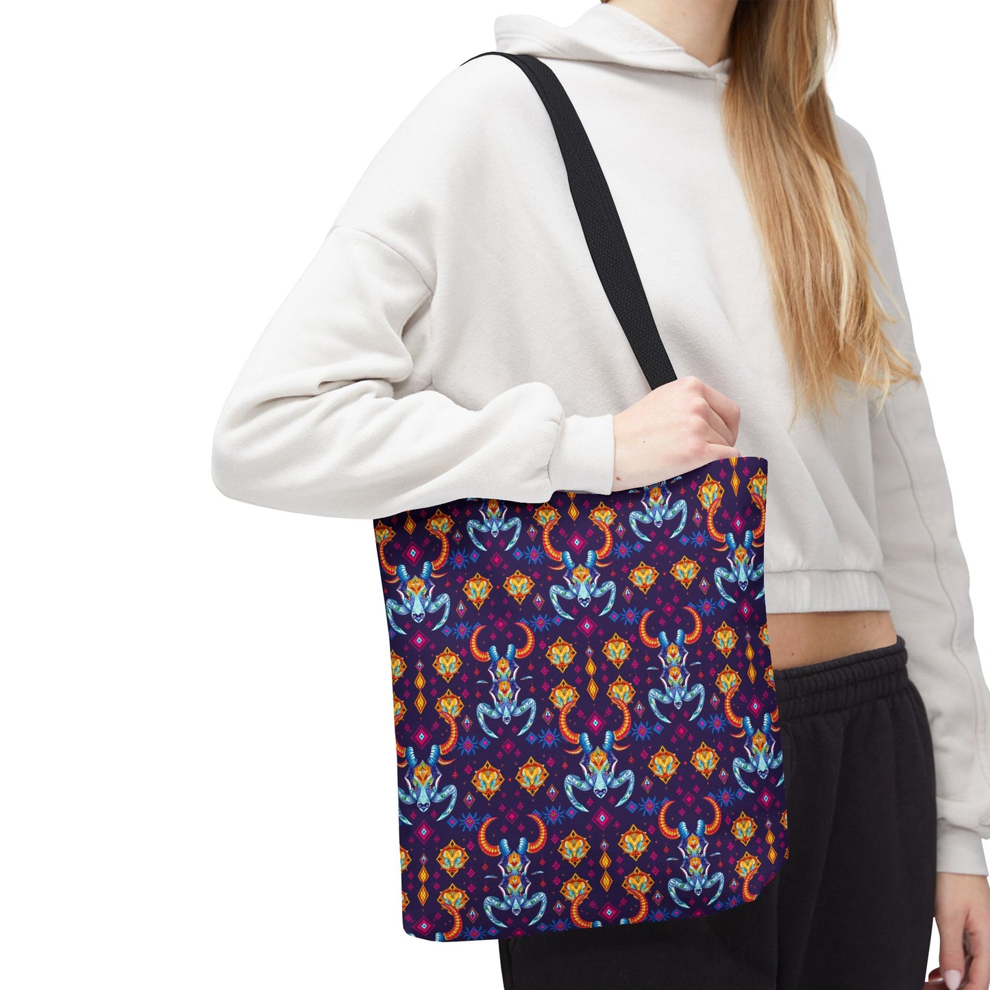 Tote Bag (AOP), Taurus, Zodiac, Jewel Pattern