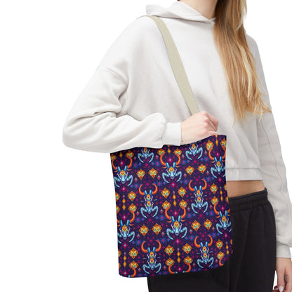 Tote Bag (AOP), Taurus, Zodiac, Jewel Pattern