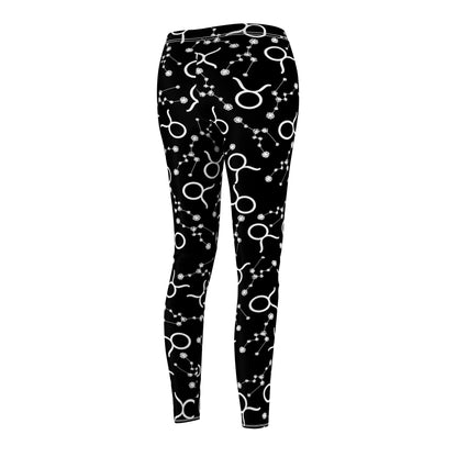 Women's Zodiac Cut & Sew Casual Leggings Taurus Zodiac sign