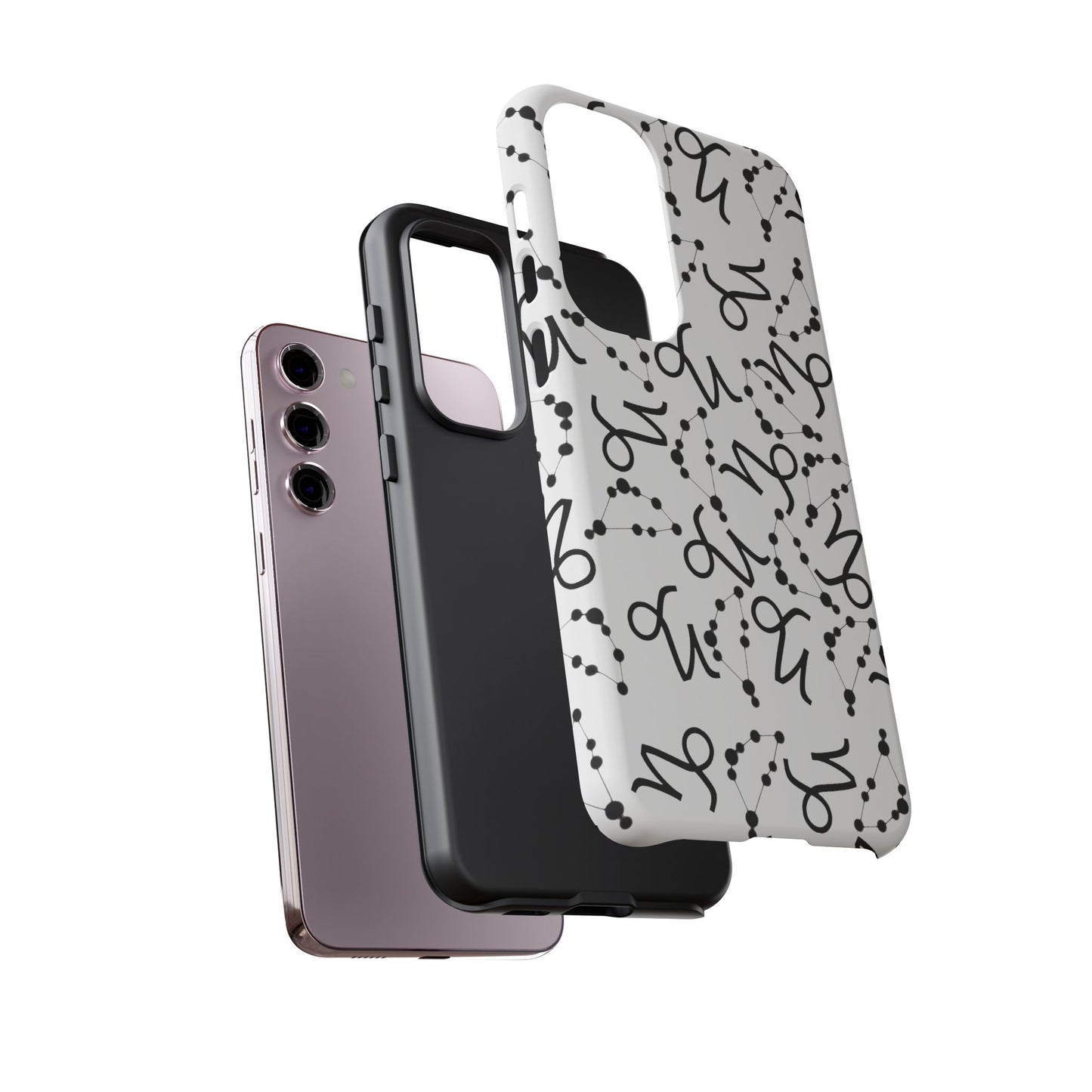Tough Cases with the Capricorn Zodiac sign for iPhone, Samsung Galaxy, and Google Pixel devices