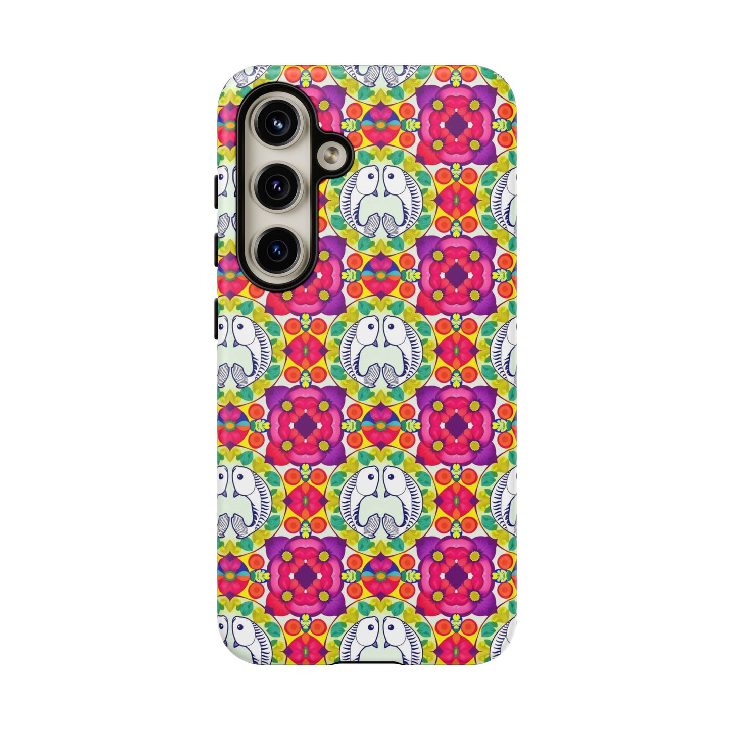 Tough Cases, Pisces, Zodiac v2, Flower Pattern