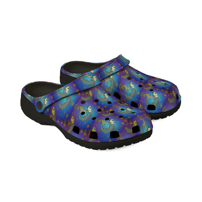 EVA Foam Rubber Shoes, (AOP), Pisces, Zodiac v2, Pattern