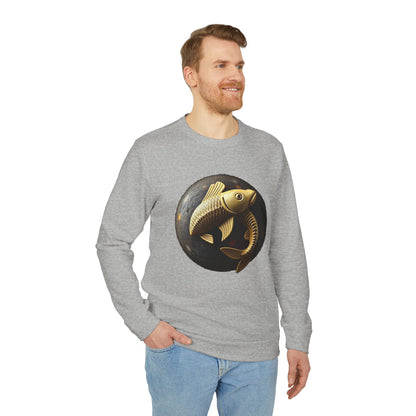 Adidas, Unisex Fleece Crewneck Sweatshirt, Pisces, Space Animal, Zodiac