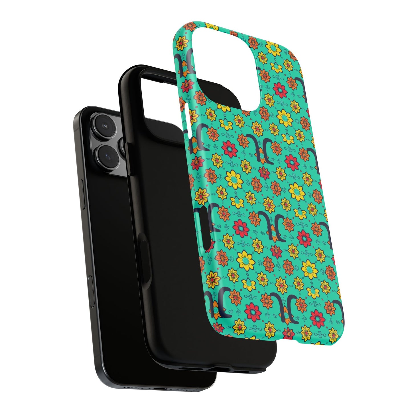 Tough Cases, Aquarius, Zodiac v2, Flower Pattern