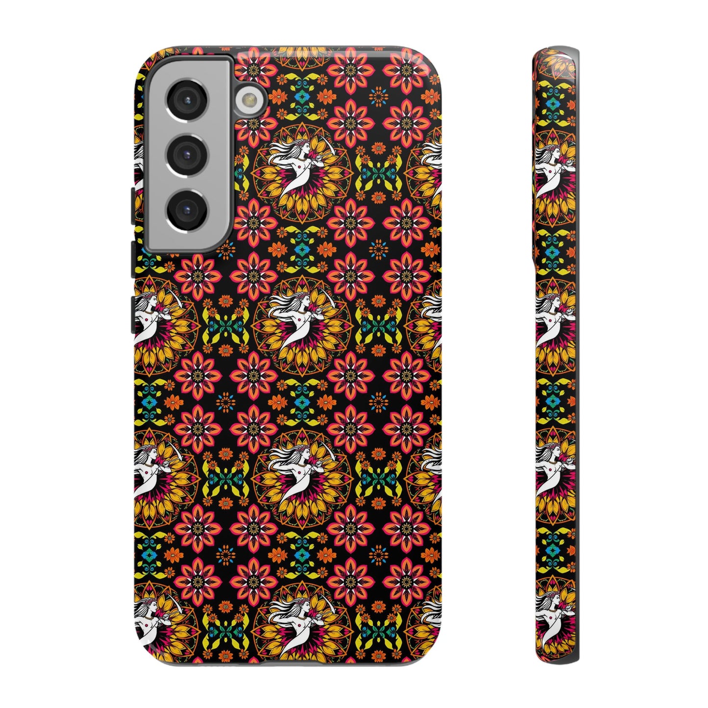 Tough Cases, Sagittarius, Zodiac v2, Flower Pattern