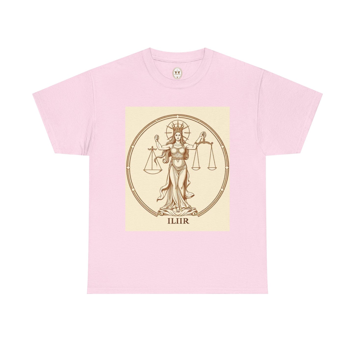 Unisex Heavy Cotton T-Shirt, Libra Goddess, Zodiac Design