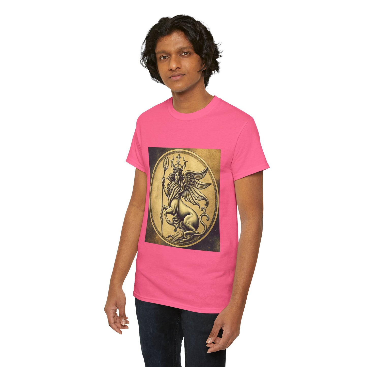 Unisex Heavy Cotton T-Shirt, Angel Animal, Virgo Zodiac Design