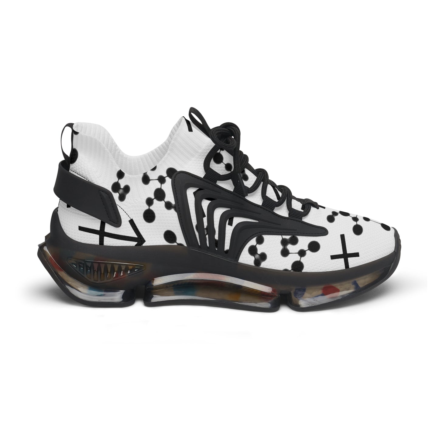 Women's Mesh Sneakers, Constellation & Symbol, Sagittarius Zodiac Sign, AOP