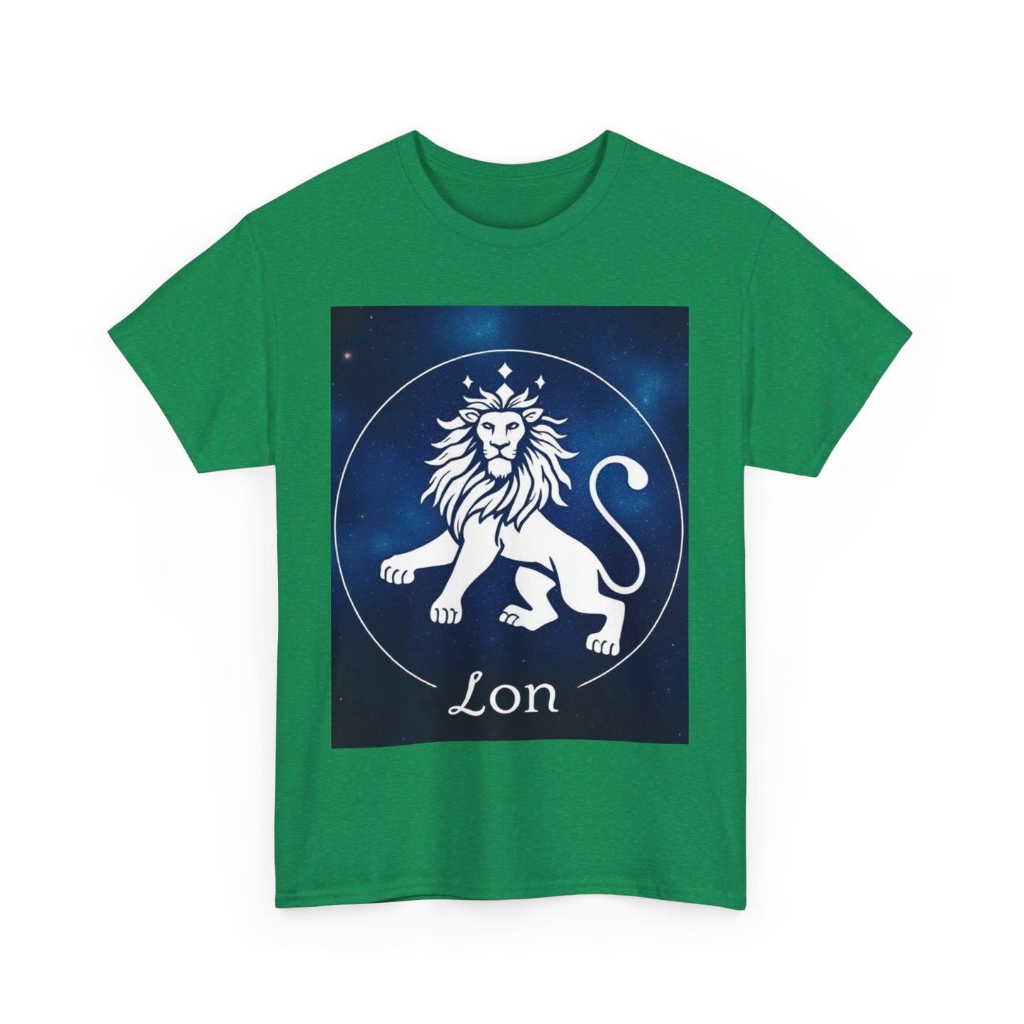 Unisex Heavy Cotton T-Shirt, Space Lion, Leo Zodiac Design