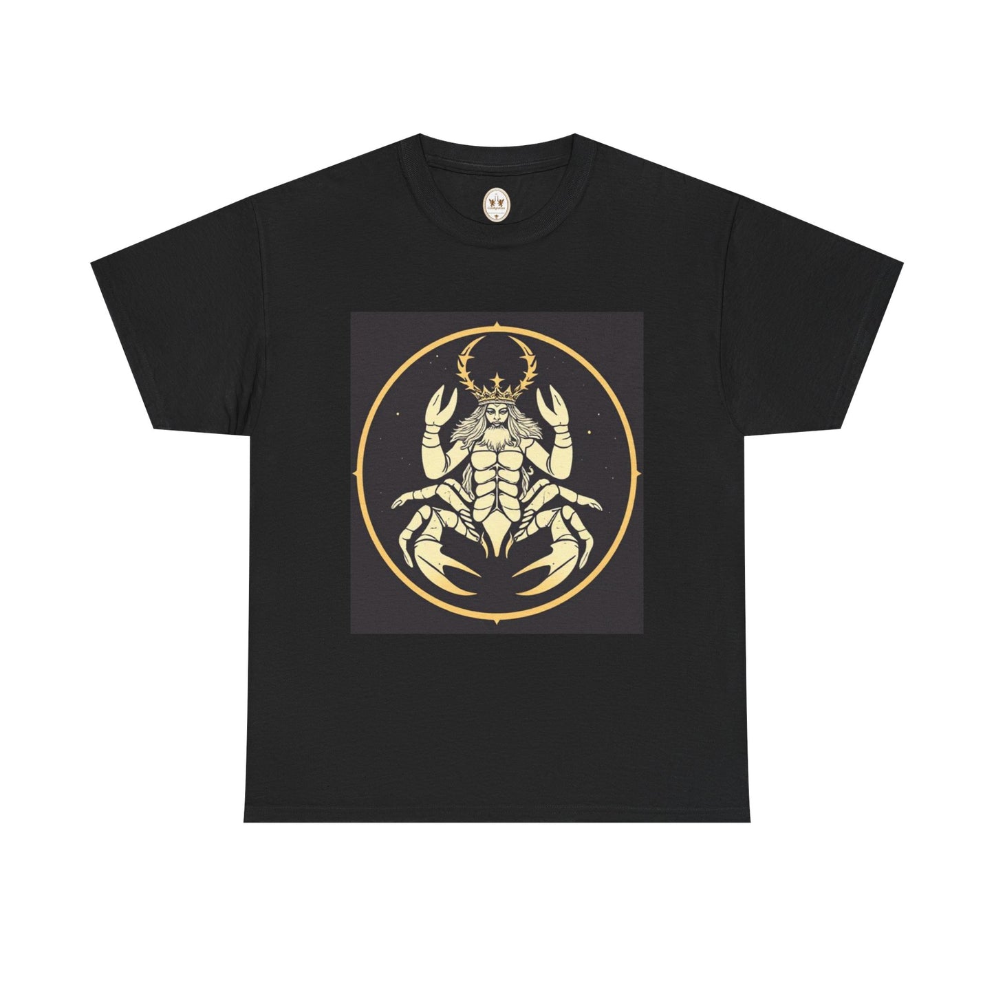 Unisex Heavy Cotton T-Shirt, Scorpio King, Print Art, Zodiac Design
