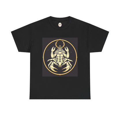 Unisex Heavy Cotton T-Shirt, Scorpio King, Print Art, Zodiac Design