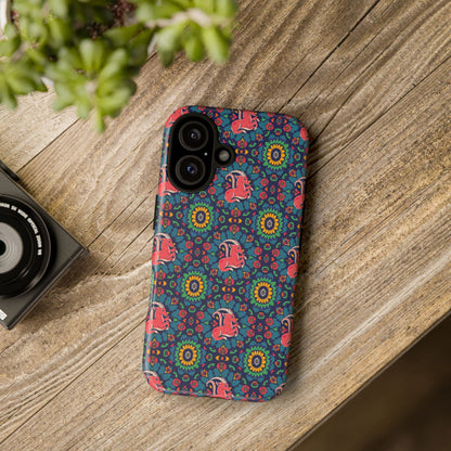 Tough Cases, Capricorn, Zodiac v1, Flower Pattern