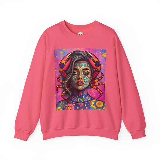 Unisex Heavy Blend™ Crewneck Sweatshirt, Cancer, Zodiac, Sexy Pattern