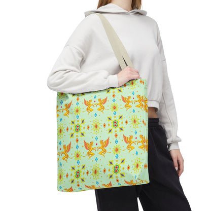Tote Bag (AOP), Gemini, Zodiac v1, Jewel Pattern