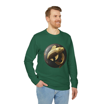 Adidas, Unisex Fleece Crewneck Sweatshirt, Pisces, Space Animal, Zodiac