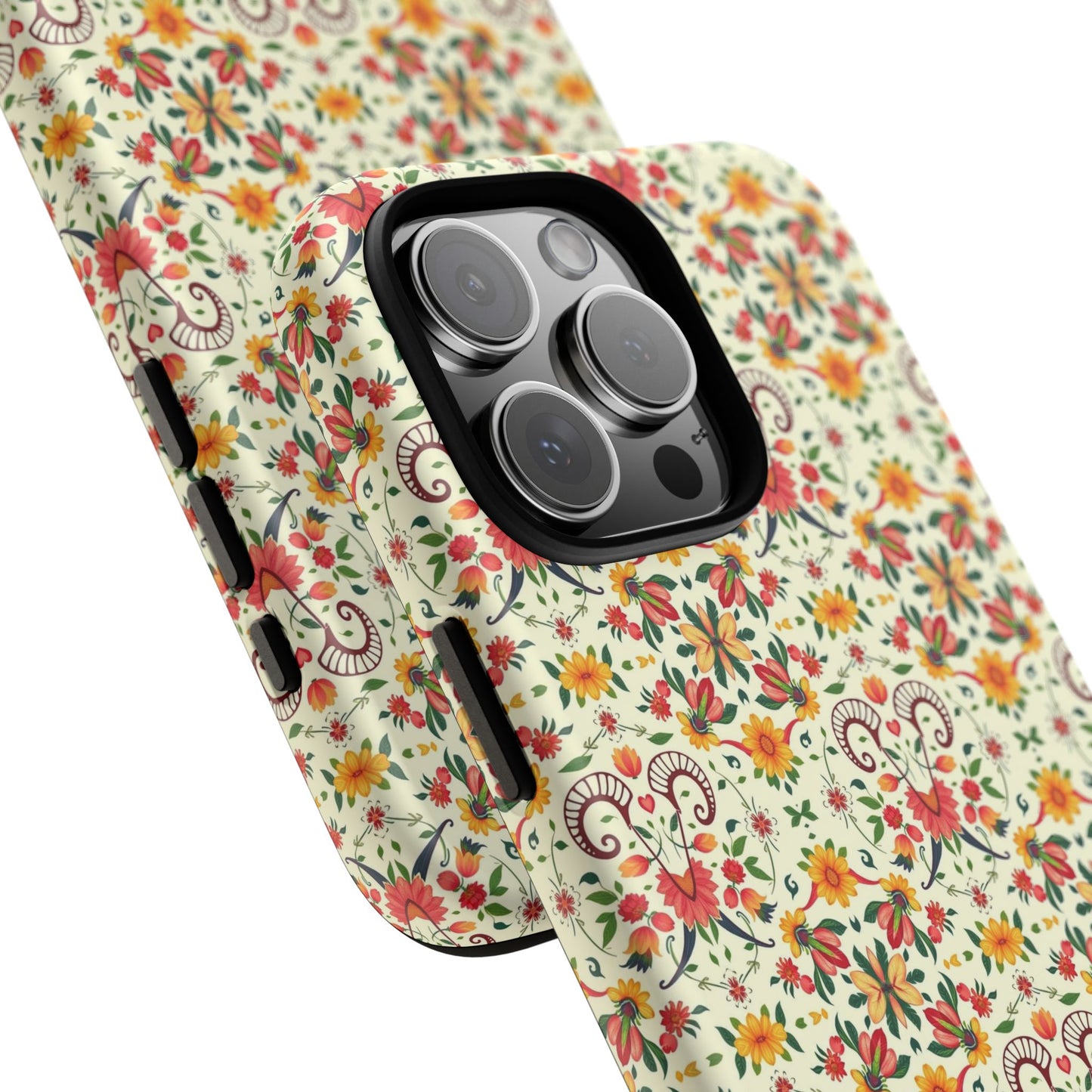 Tough Cases, Aries, Zodiac, Flower Pattern