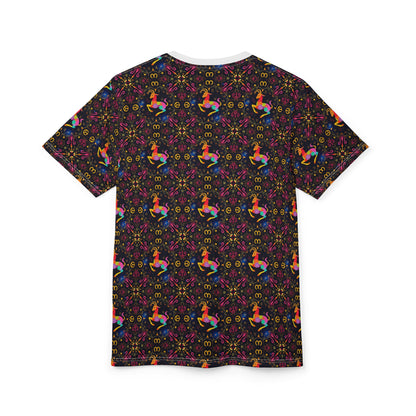 Unisex Cut & Sew T-Shirt, AOP, Capricorn, Zodiac v1, Pattern