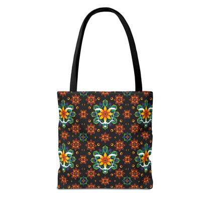 Tote Bag (AOP), Libra, Zodiac v2, Flower Pattern