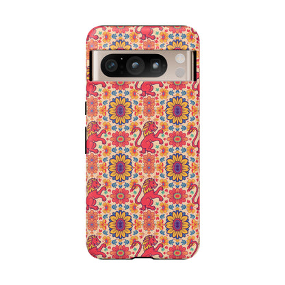Tough Cases, Leo, Zodiac v1, Flower Pattern