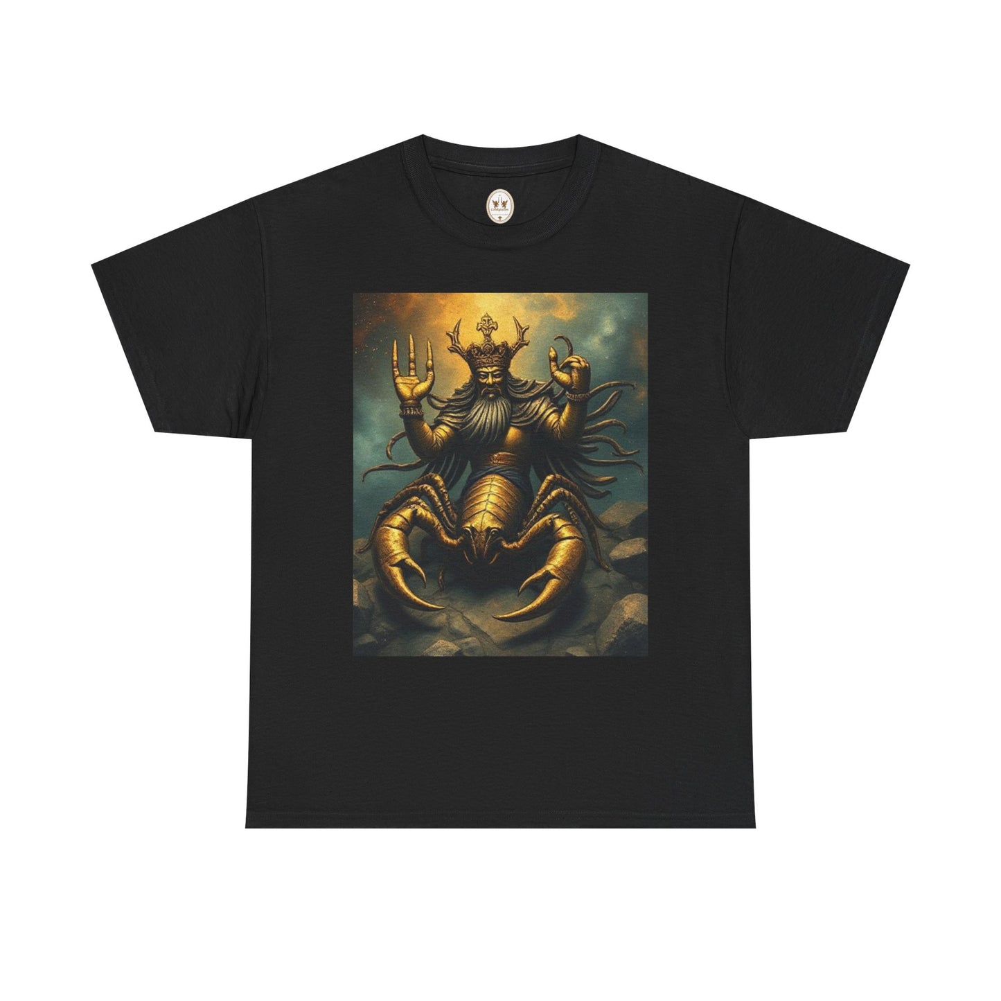 Unisex Heavy Cotton T-Shirt, Desert Scorpio King, Zodiac Design