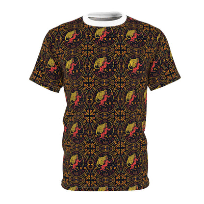 Unisex Cut & Sew T-Shirt, AOP, Sagittarius, Zodiac v1, Pattern