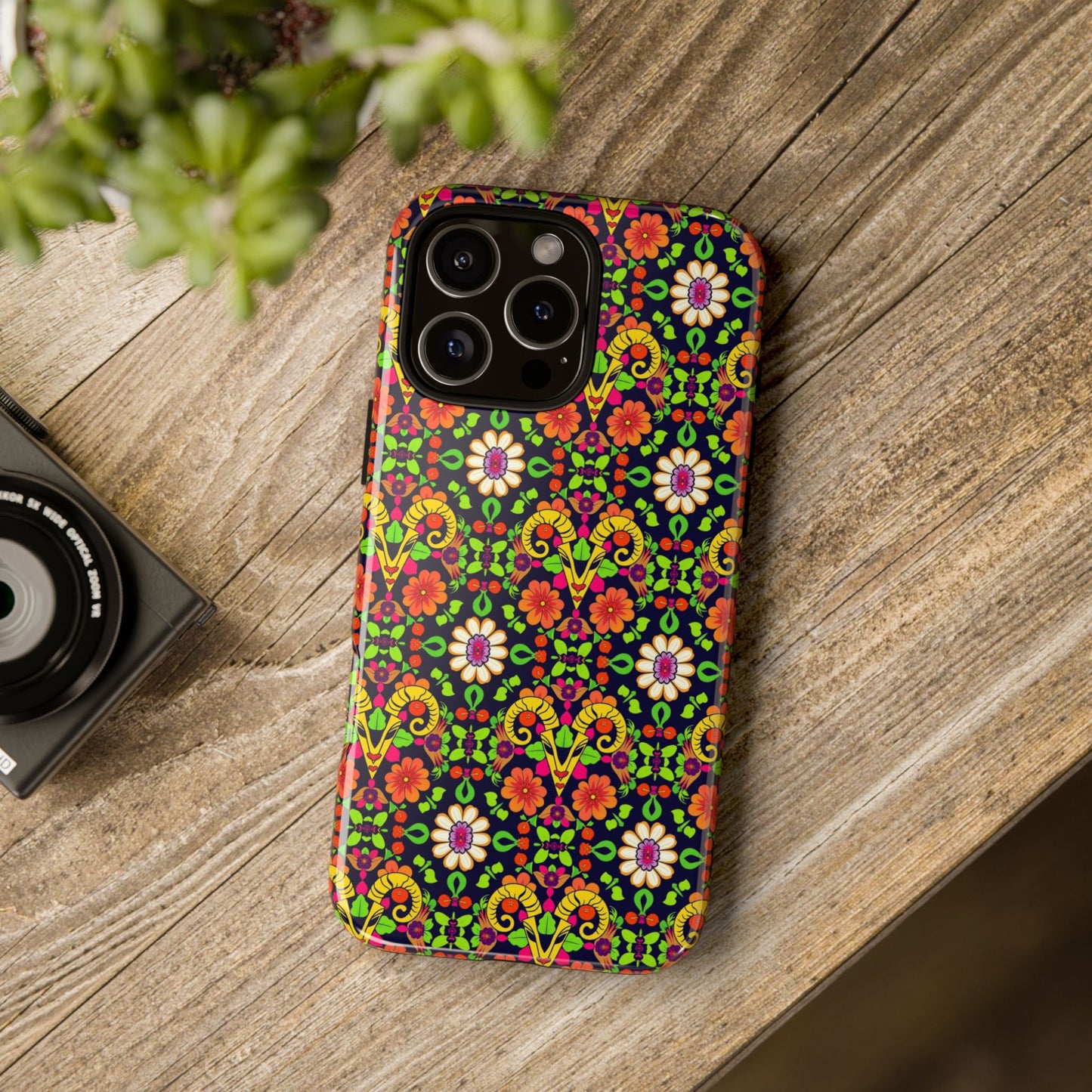 Tough Cases, Aries, Zodiac v4, Flower Pattern