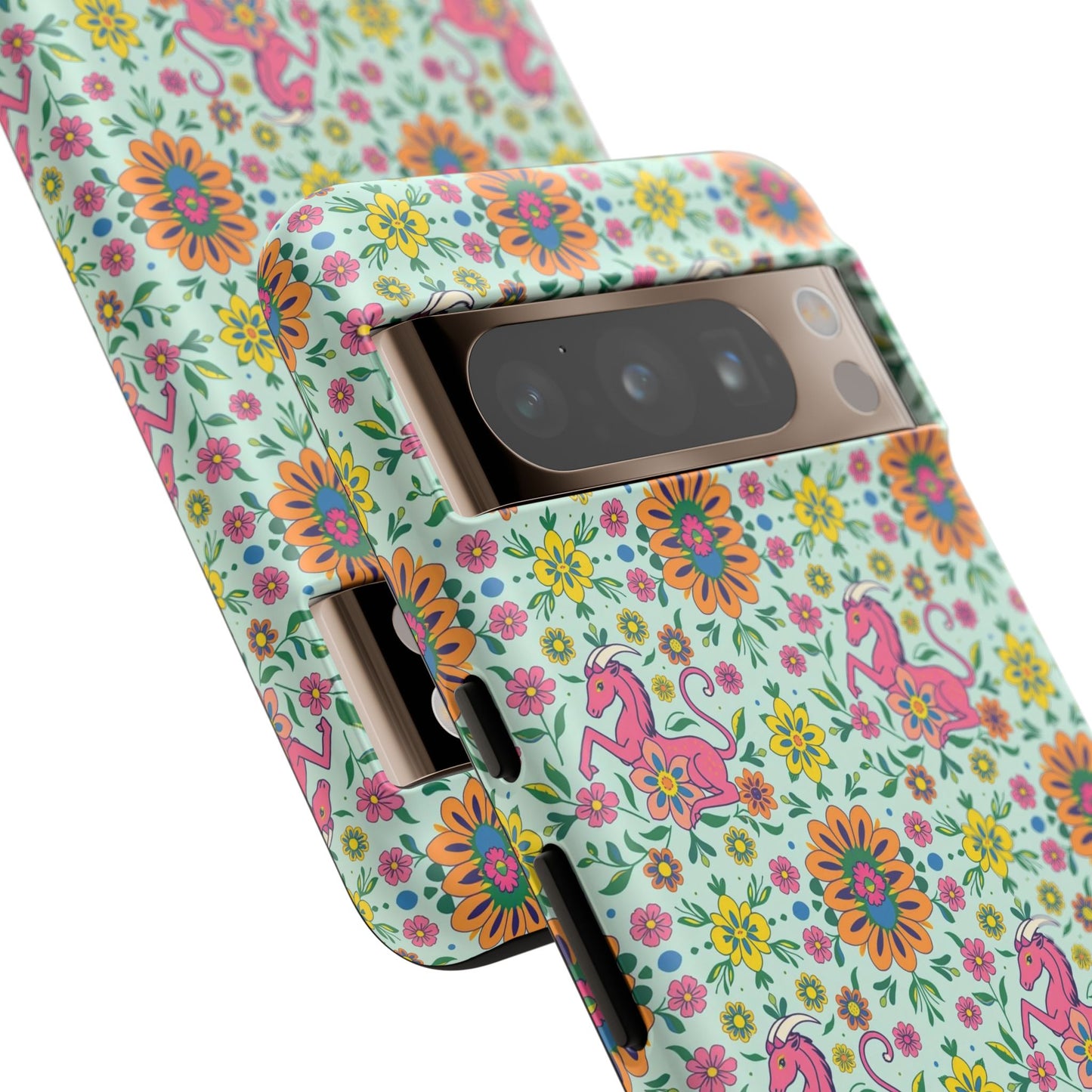 Tough Cases, Aquarius, Zodiac, Flower Pattern