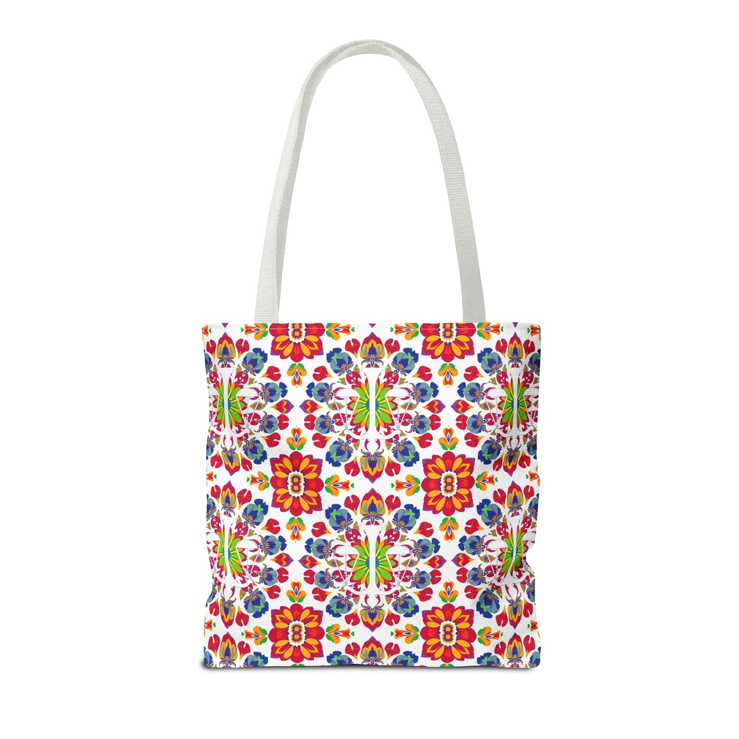 Tote Bag, (AOP), Libra, Zodiac v5, Flower Pattern