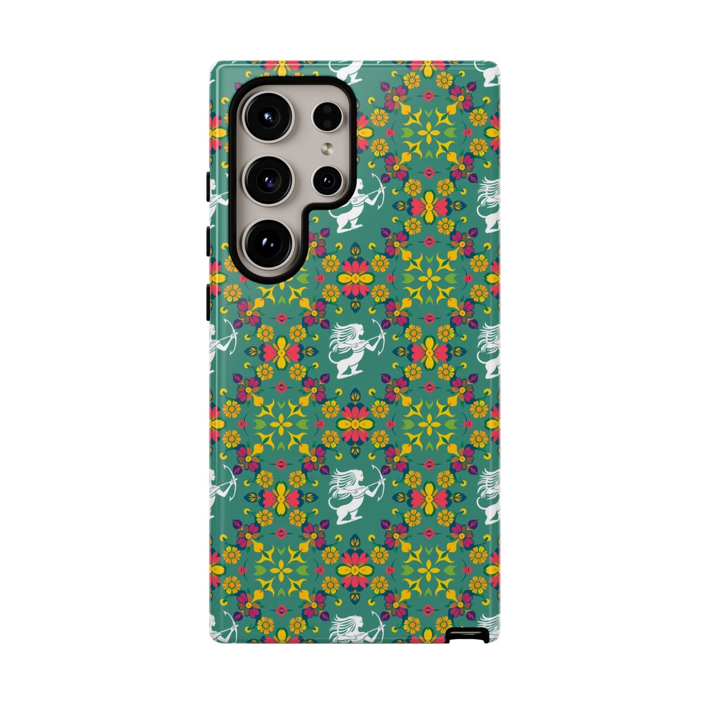 Tough Cases, Sagittarius, Zodiac, Flower Pattern