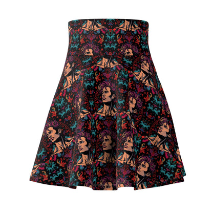 Women's Skater Skirt, (AOP), Virgo, Zodiac v4, Sexy Pattern