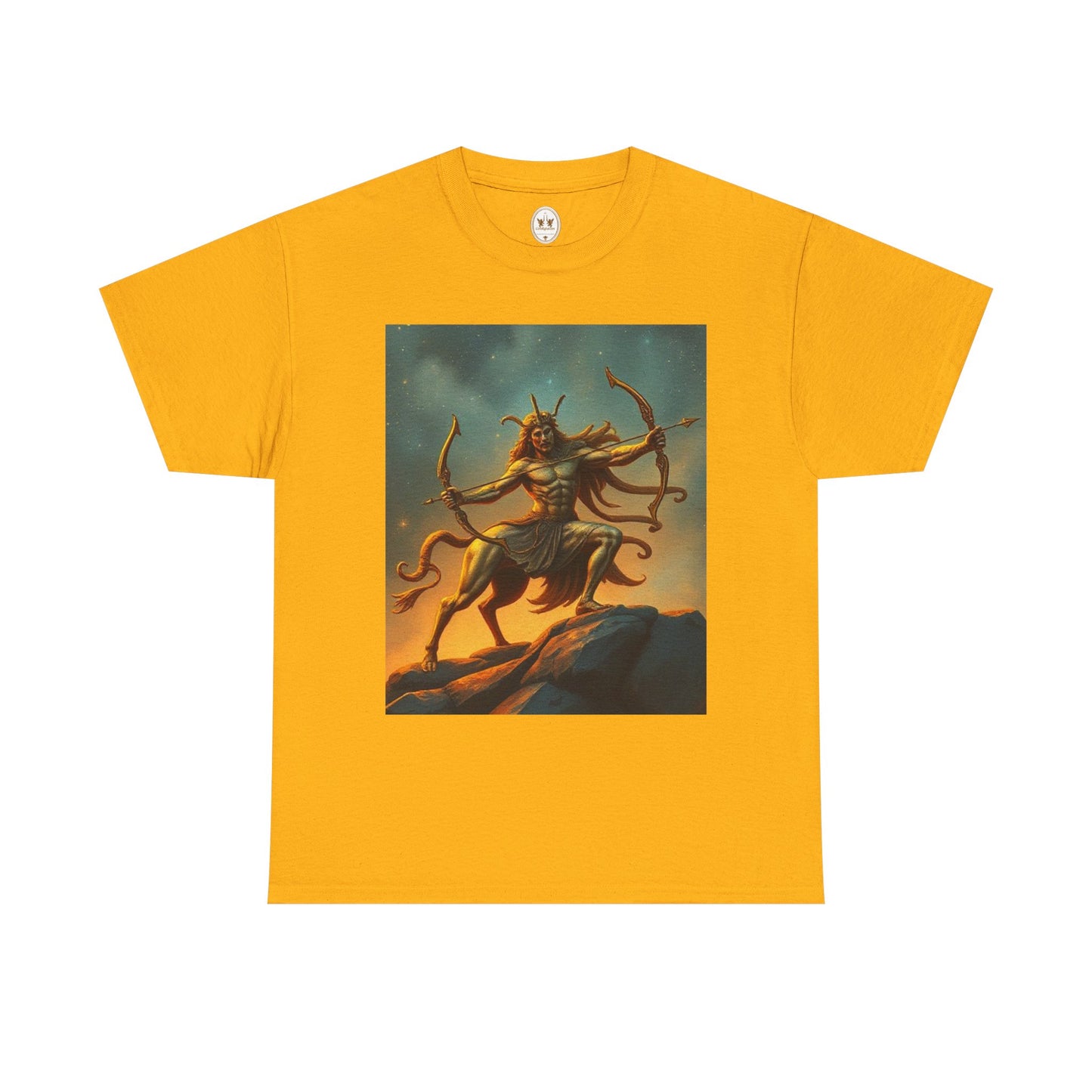 Unisex Heavy Cotton T-Shirt, Arrow Centaur, Sagittarius Zodiac Design
